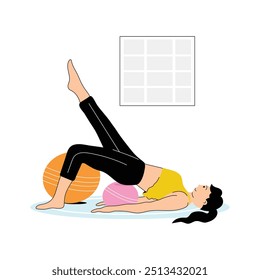 Completar compra esta moderna ilustración plana de ejercicio de pelota