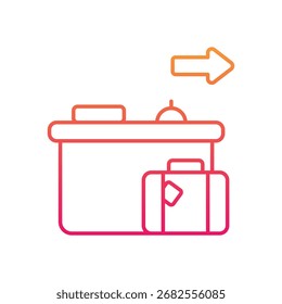 Check-Out Vector icon Vector icon concept stock illustration