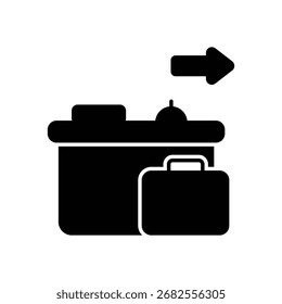 Ícone do vetor de retirada Ícone do vetor conceito ilustração de ações