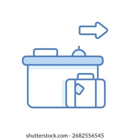 Check-Out Vector icon Vector icon concept stock illustration