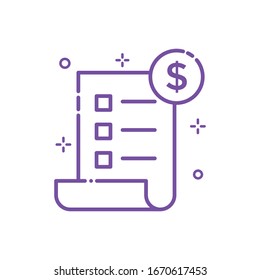 Checkout Vector illustration. Shopping and E-commerce Outline icon. EPS 10 File