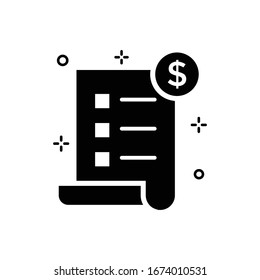 Ilustración del vector de extracción. Icono del Glifo de compras y comercio electrónico. 