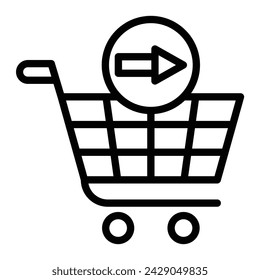 Checkout Vector Line Icon Design