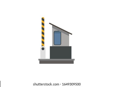 Checkpoint building. Simple flat illustration