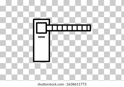 Checkpoint icon vector illustration web design element. Parking barrier gate isolated on transparent background. Parking toll gate barrier icon vector sign. Eps file 103.