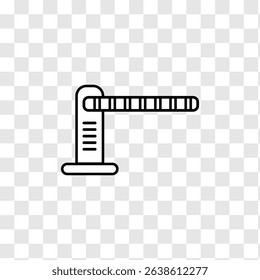 Checkpoint icon vector illustration web design element. Parking toll gate barrier icon vector sign. Parking barrier gate isolated on transparent background. Eps file 105.
