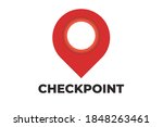 Checkpoint navigation gps logo design ready to use as logo or illustration