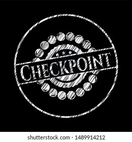 Checkpoint on blackboard. Vector Illustration. Detailed.