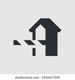 Сustoms or checkpoint. Simple shape vector icon