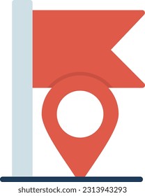 Checkpoint Vector Icon Flat Style