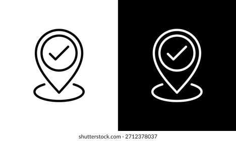 Design do Conjunto de Ícones Brancos do Ponto de Verificação