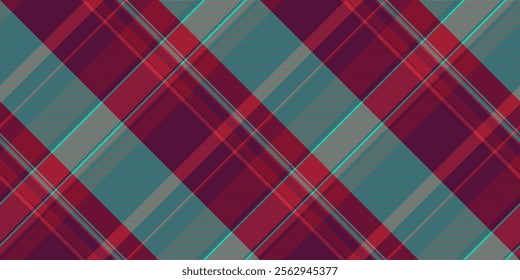 Checks check background plaid, stage textile texture seamless. Short fabric vector pattern tartan in red and pink colors palette.