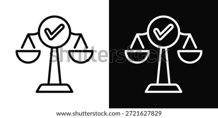 Checks Icon White And Black Background Style