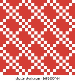 Checks ornament. Geometrical background. Ethnic motif. Seamless pattern. Squares illustration. Tiles wallpaper. Geometric ornate. Digital paper, textile print, web design, abstract image. Vector art.