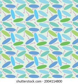 Checks and Ovals is a geometric design for the pure love of geometric elements and designing pleasing combinations of colors and shapes.  