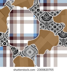 checks patchwork pattern on background
