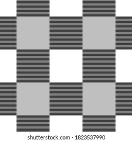 Checks seamless pattern. Checkered ornament. Tiles wallpaper. Squares illustration. Geometric ornate. Ethnic motif. Fabric background. Digital paper, textile print, cloth design, abstract vector.