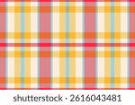 Checks vector fabric texture, warm textile plaid pattern. Commerce seamless tartan check background in papaya whip and amber colors palette.