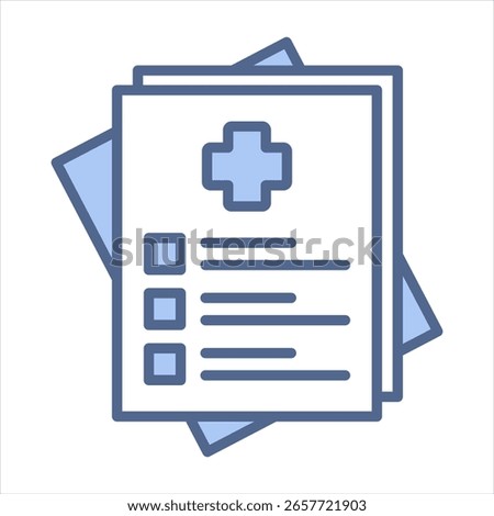 Checkup Blue Icon Vector Illustration