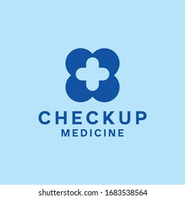 Checken Sie die Vorlage für die Health Vektorillustration mit dem Plus Concept-Stil auf.