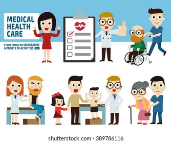 checkup
healthcare concept..
infographic elements.
flat cute cartoon design illustration.