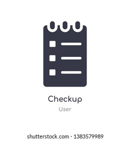 checkup icon. isolated checkup icon vector illustration from user collection. editable sing symbol can be use for web site and mobile app