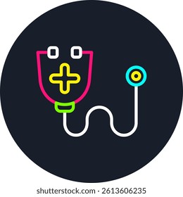 Checkup Line Multi Colour Circle