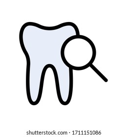 checkup vector flat color icon 