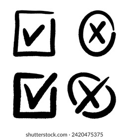 checmark icon, yes and no symbol