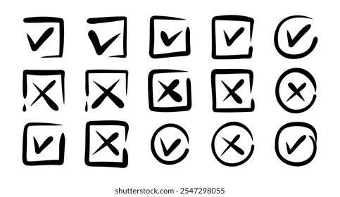 checmark image, yes and no symbol