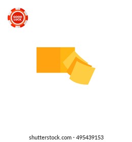 Cheddar Cheese Block and Slices Icon