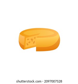 cheddar cheese cartoon icon vector illustration