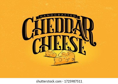 Cheddar Cheese Vector Logo Illustration