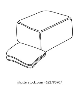 Cheddar Different kinds of cheese single icon in black style vector symbol stock illustration web.