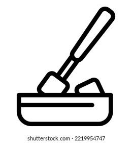 Cheddar fondue icon outline vector. Cheese dip. Fondu melt