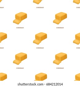Cheddar.Different kinds of cheese single icon in cartoon style vector symbol stock illustration web.