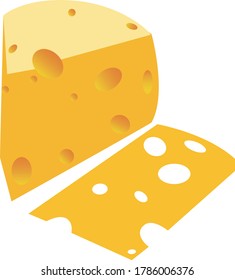 Chedder cheese slice with holes