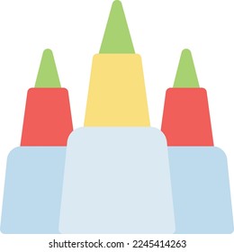 ilustración de chedi Vector en un fondo transparente. Símbolos de calidad superior. Iconos vectoriales de color de línea para el concepto y el diseño gráfico. 
