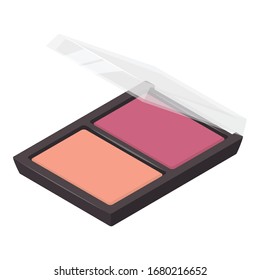 Cheek blush icon. Isometric of cheek blush vector icon for web design isolated on white background