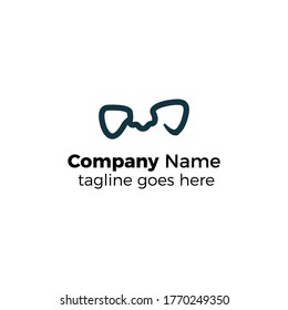 cheek and nose logo design icon vector illustration simple line