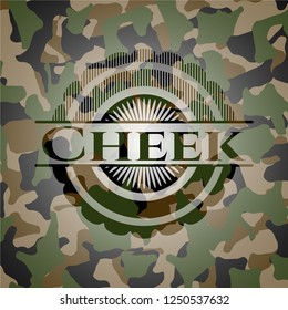 Cheek on camo texture