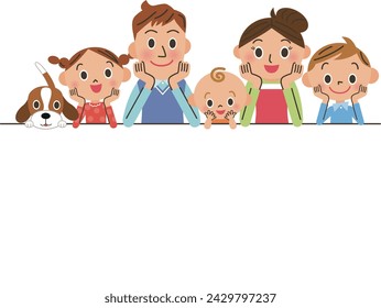 Cheek rest family smile message
