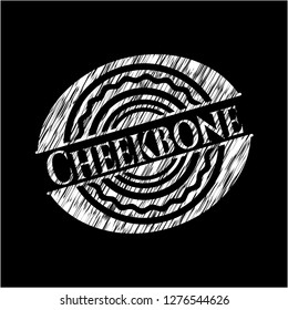 Cheekbone chalkboard emblem