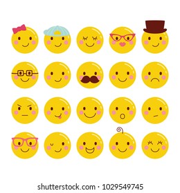 Cheeky and cute emoji faces