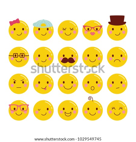 Cheeky and cute emoji faces