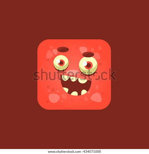 Cheeky Red Monster Emoji Icon Creative Stock Vector (Royalty Free ...