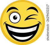Cheeky Smiley, Playful winking smiley face