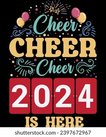 Cheer cheer animer 2024 está aquí t shirt Design