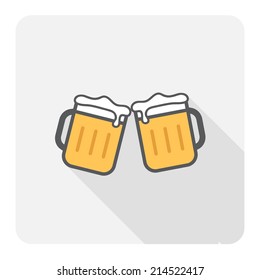 Cheer beer. Vector illustration.