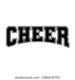 Cheer black colour design logo svg